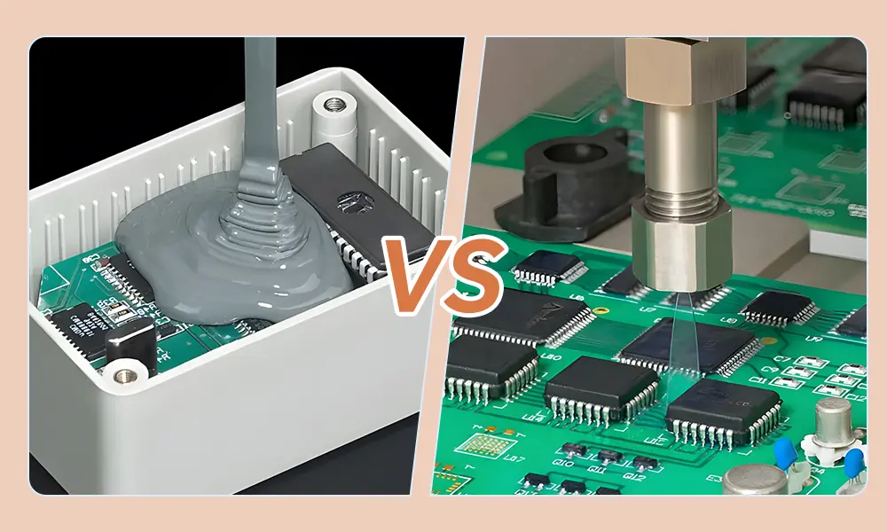 Enrobage de circuits imprimés ou revêtement conforme