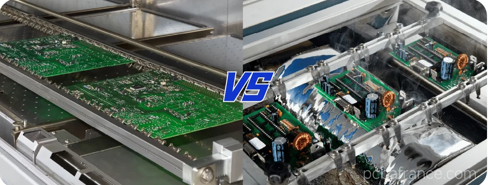 Soudage à la vague ou soudage par refusion