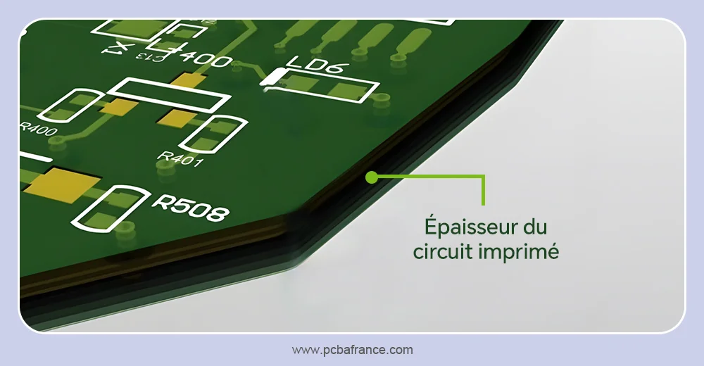 l'épaisseur adéquate d'un circuit imprimé